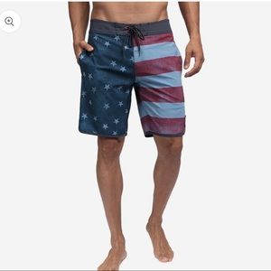 TRAVIS MATHEW | wing it patriotic board shorts 38